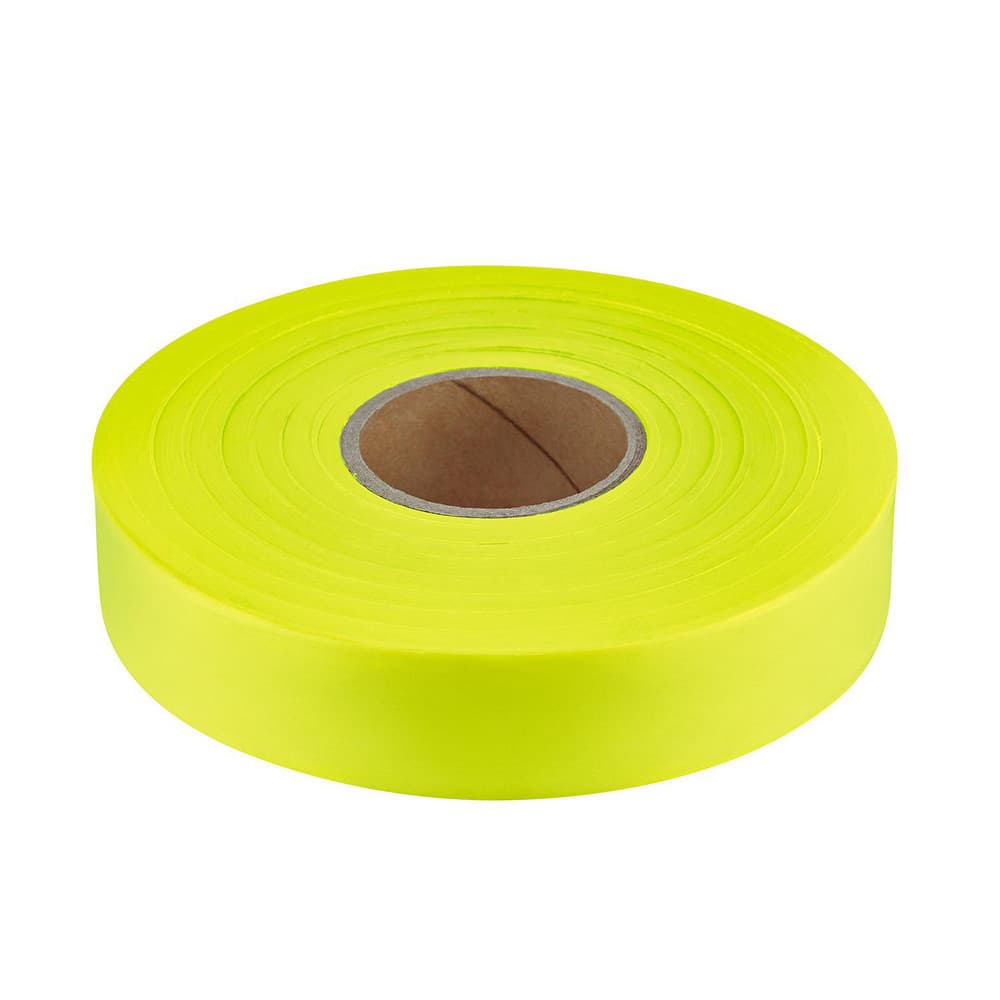 Barricade & Flagging Tape, Legend: None , Material: Plastic , Overall Length: 600.00 , Color: Yellow  MPN:77-064