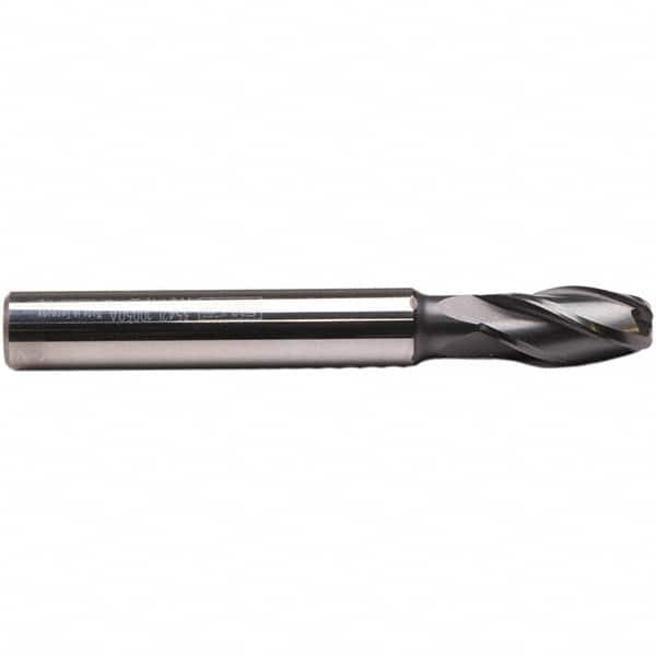 Corner Radius End Mill: 10 mm Dia, 21 mm LOC, 4 Flutes, Solid Carbide MPN:3542L.10050A