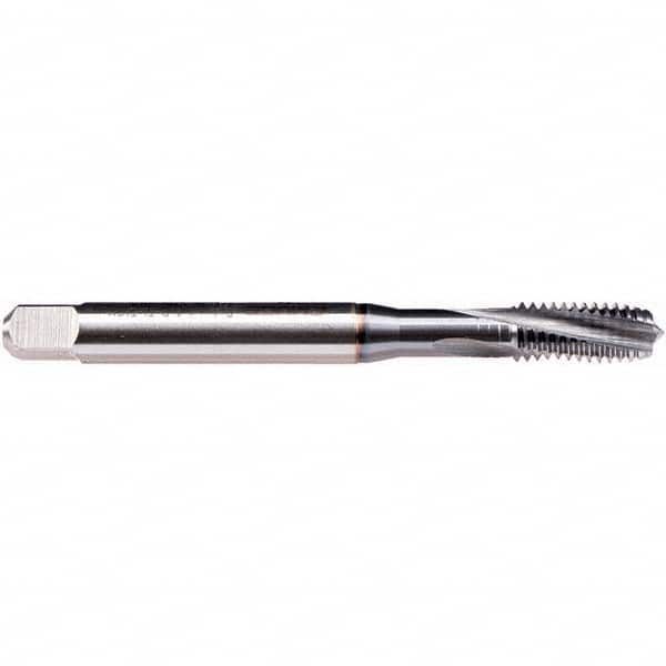 Spiral Flute Tap: M2x0.40 M, 2 Flutes, Modified Bottoming, 6H Class of Fit, Cobalt, TICN Coated MPN:B0459601.0020