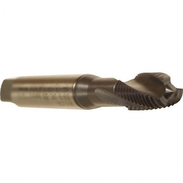 Spiral Flute Tap: M4x0.70 Metric, 3 Flutes, Modified Bottoming, 6HX Class of Fit, Cobalt, TICN Coated MPN:B0459601.0040