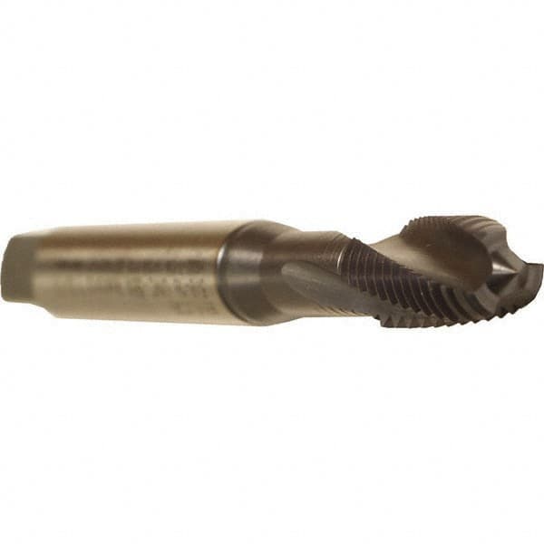 Spiral Flute Tap:  M8x1.25,  Metric,  3 Flute,  Modified Bottoming,  6HX Class of Fit,  Cobalt,  TiCN Finish MPN:B0459601.0080