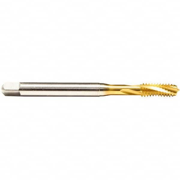 Spiral Flute Tap:  M8x1.25,  Metric,  3 Flute,  Bottoming,  6H Class of Fit,  Cobalt,  TiN Finish MPN:B0461400.0080