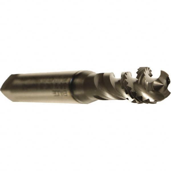 Spiral Flute Tap: M4x0.70 Metric, 3 Flutes, Bottoming, 6H Class of Fit, Cobalt, GLT-1 Coated MPN:B051C400.0040