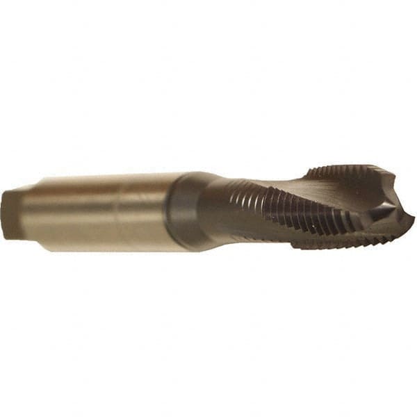 Spiral Flute Tap: M5 x 0.80, Metric, 3 Flute, Modified Bottoming, 6HX Class of Fit, Cobalt, TICN Finish MPN:B438J401.0050