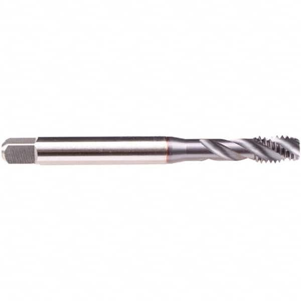 Spiral Flute Tap:  M4x0.7,  Metric,  3 Flute,  Modified Bottoming,  6H Class of Fit,  High-Speed Steel,  TiCN Finish MPN:B4939300.0040