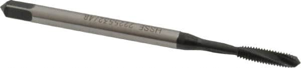 Spiral Flute Tap: #4-48 UNF, 2 Flutes, Modified Bottoming, 3BX Class of Fit, Cobalt, Oxide Coated MPN:BU456011.5037