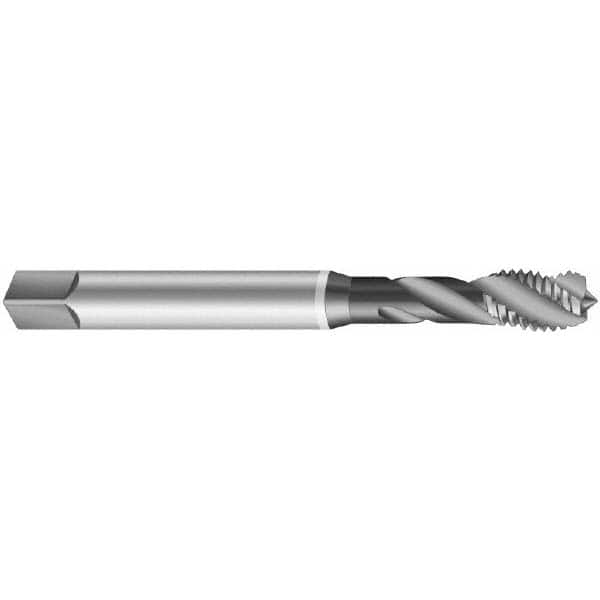 Spiral Flute Tap: #4-48 UNF, 2 Flutes, Modified Bottoming, 2B Class of Fit, Cobalt, Bright/Uncoated MPN:BU501000.5037