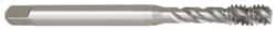 Spiral Flute Tap: 1/4-20 UNC, 3 Flutes, Bottoming, 2B Class of Fit, Cobalt, Bright/Uncoated MPN:BU513500.5009