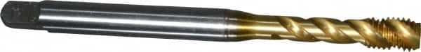 Spiral Flute Tap: 1/4-28 UNF, 3 Flutes, Bottoming, 2B Class of Fit, Cobalt, TIN Coated MPN:BU513700.5043