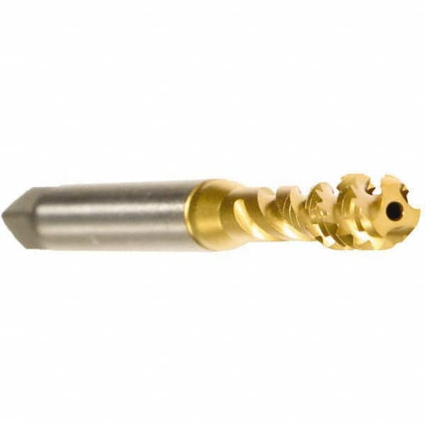 Spiral Flute Tap: 1/4-20, UNC, 3 Flute, Modified Bottoming, 2B Class of Fit, Cobalt, TiN Finish MPN:BW553700.5009