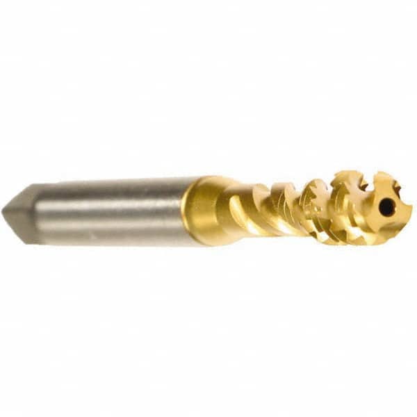 Spiral Flute Tap: 3/8-24, UNF, 3 Flute, Modified Bottoming, 2B Class of Fit, Cobalt, TiN Finish MPN:BW553700.5045