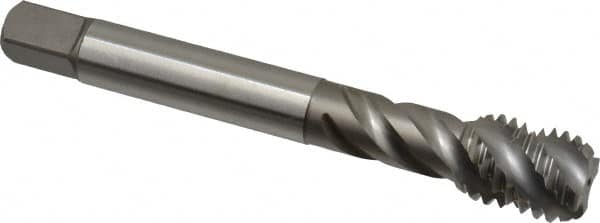 Spiral Flute Tap: 5/8-11 UNC, 4 Flutes, Bottoming, 2B Class of Fit, Cobalt, Bright/Uncoated MPN:CU513500.5015