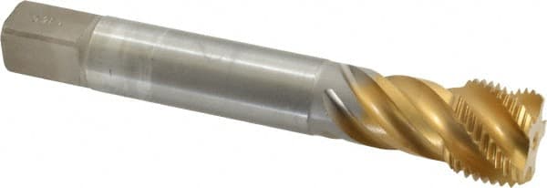 Spiral Flute Tap: 7/8-14, UNF, 5 Flute, Bottoming, 2B Class of Fit, Cobalt, TiN Finish MPN:CU513700.5051