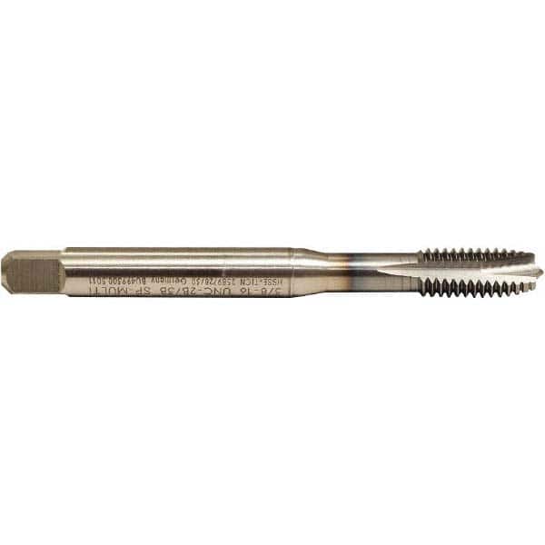 Spiral Point Tap: #5-40 UNC, 3 Flutes, Plug Chamfer, 2B Class of Fit, High-Speed Steel-E, TiCN Coated MPN:BU499300.5004
