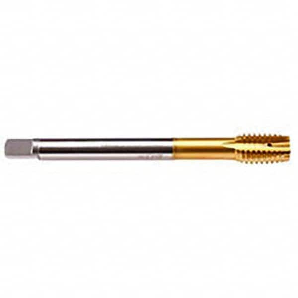 Spiral Point Tap: 1/2-13 UNC, 4 Flutes, Plug Chamfer, 2BX Class of Fit, High-Speed Steel-E-PM, TiN-70 Coated MPN:CW208F01.5013