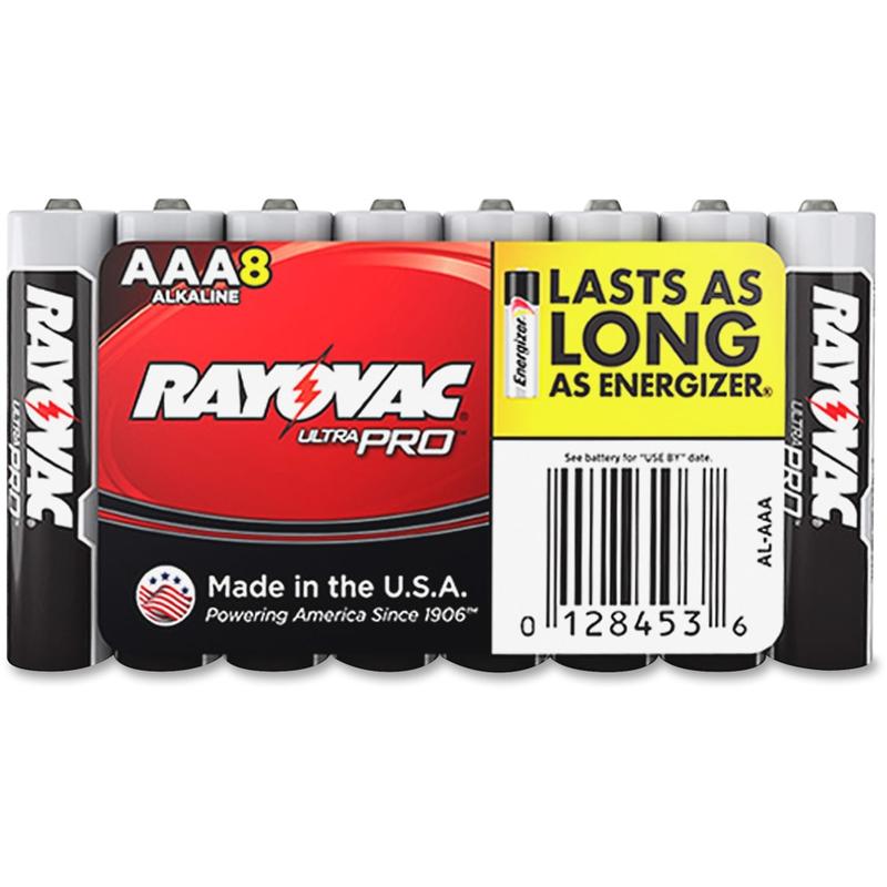 Rayovac Ultra Pro Alkaline AAA Batteries - For Multipurpose - AAA - 1.5 V DC - 8 / Pack (Min Order Qty 12) MPN:AL-AAA