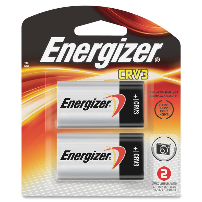 Energizer CRV3 Lithium Photo Battery 2-Packs - For Multipurpose - CRV3 - 3000 mAh - 3 V DC - 4 / Carton MPN:ELCRV3BP2CT