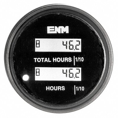 DC Hour Meter LCD Round Resettable MPN:PT1210F0