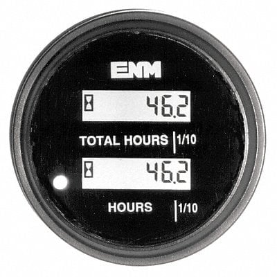 Hour Meter LCD 80-265 VAC Flush Mount MPN:PT1210G0