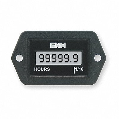 Hour Meter LCD 2-Hole 4.5 to 28VDC MPN:T1121BB