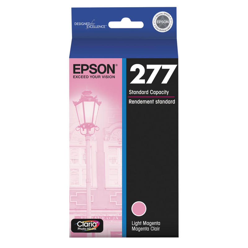 Epson 277 Claria Premium Light Magenta Ink Cartridge, T277620 (Min Order Qty 5) MPN:EPST277620