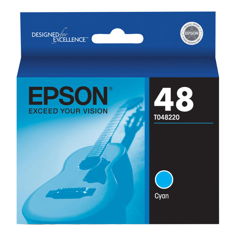 Epson T0482 Cyan Ink Cartridge, T048220 (Min Order Qty 4) MPN:T048220-S