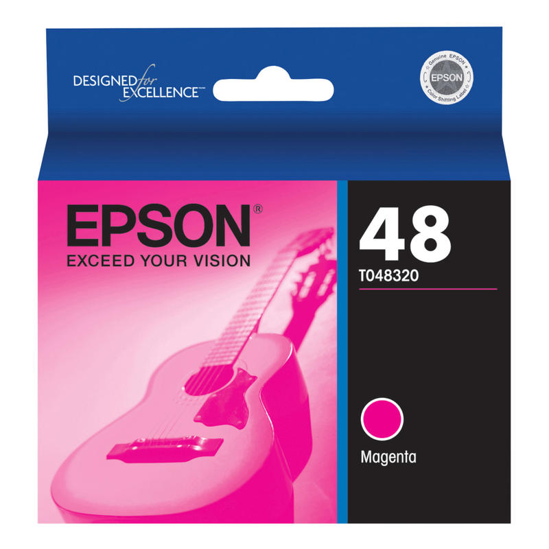 Epson T0483 Magenta Ink Cartridge, T048320 (Min Order Qty 4) MPN:T048320-S