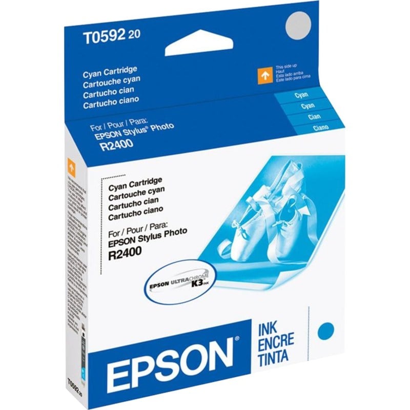 Epson T0592 UltraChrome K3 Cyan Ink Cartridge, T059220 (Min Order Qty 3) MPN:T059220