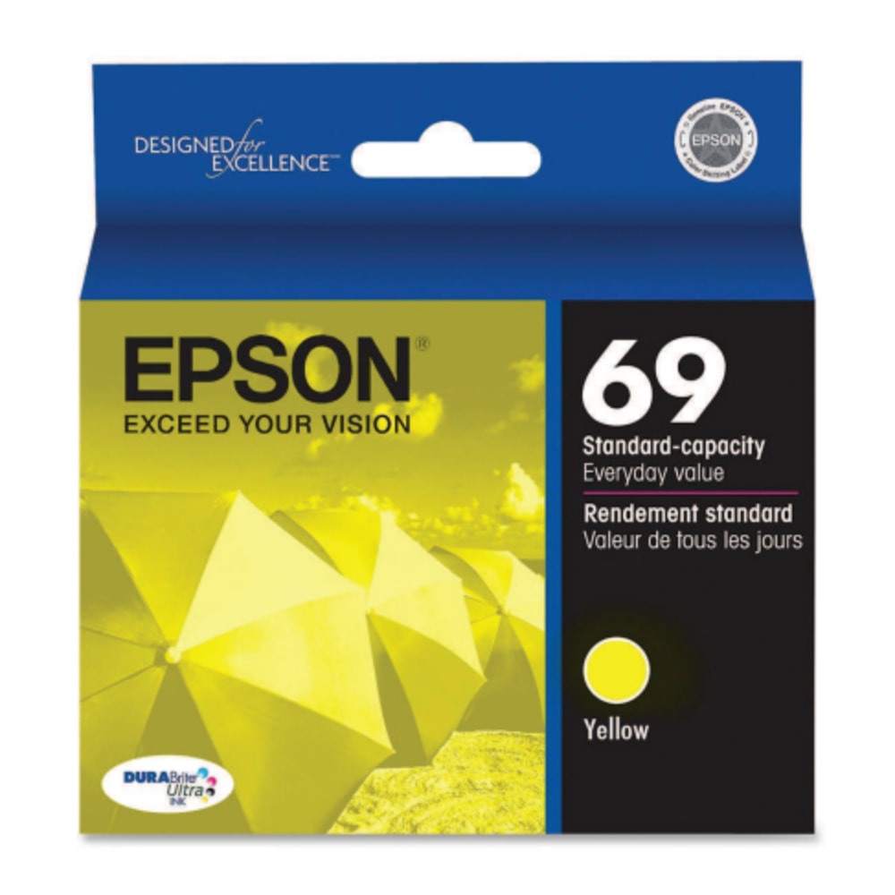 Epson 69 DuraBrite Ultra Yellow Ink Cartridge, T069420-S (Min Order Qty 3) MPN:T069420-S