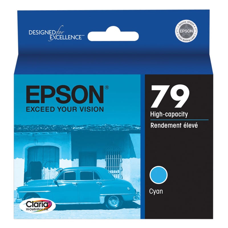 Epson 79 Claria Cyan High-Yield Ink Cartridge, T079220 (Min Order Qty 3) MPN:T079220