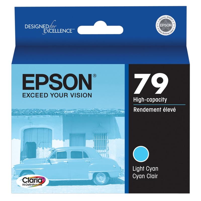 Epson 79 Claria Light Cyan High-Yield Ink Cartridge, T079520 (Min Order Qty 3) MPN:T079520