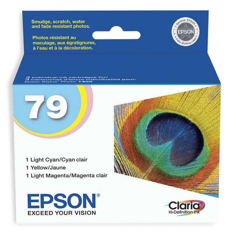 Epson 79 Claria Cyan; Magenta; Yellow High-Yield Ink Cartridges, Pack Of 3, T079921-S MPN:T079921-S