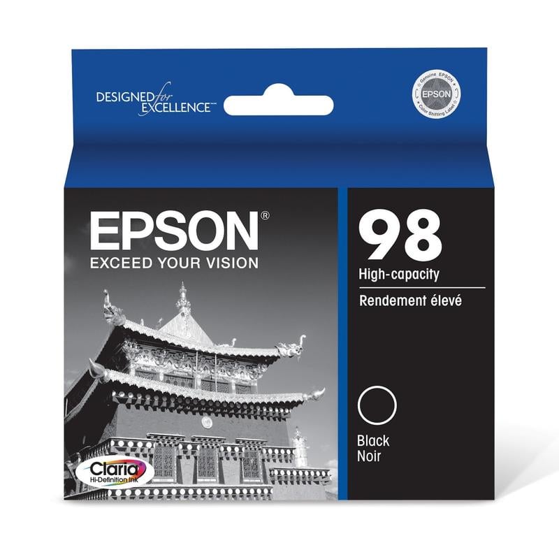 Epson 98 Claria Black High-Yield Ink Cartridge, T098120-S (Min Order Qty 3) MPN:T098120-S