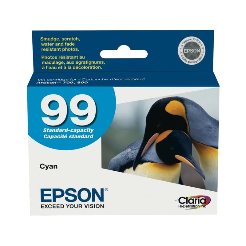 Epson 99 Claria Cyan Ink Cartridge, T099220-S (Min Order Qty 4) MPN:T099220-S