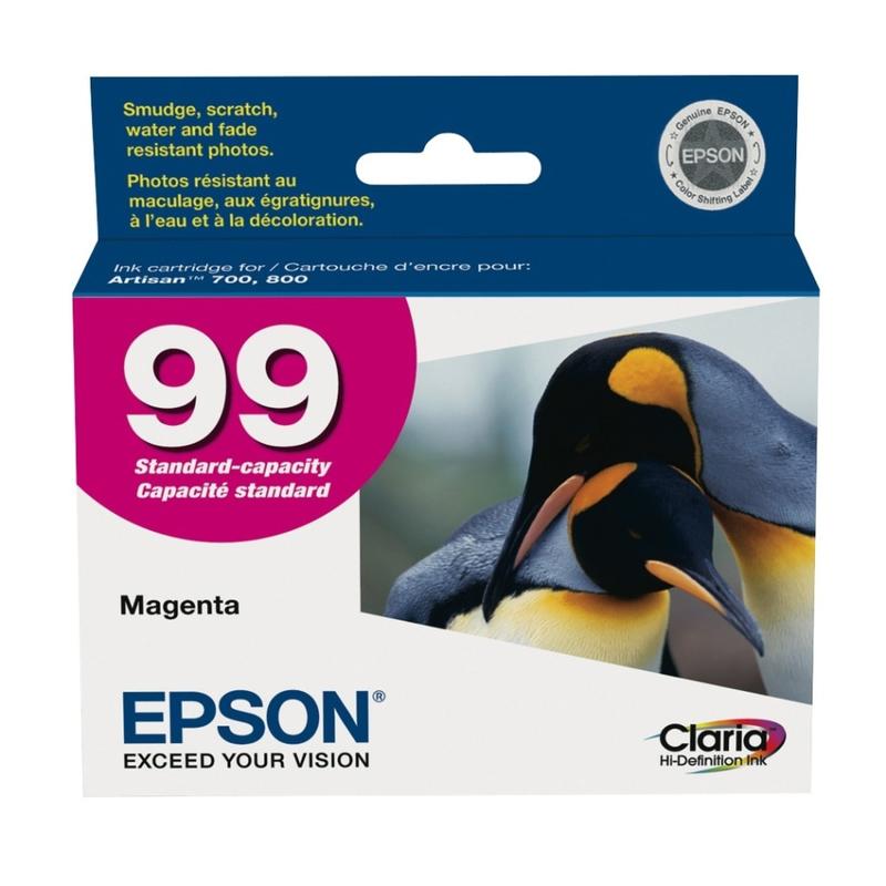 Epson 99 Claria Magenta Ink Cartridge, T099320-S (Min Order Qty 4) MPN:T099320-S