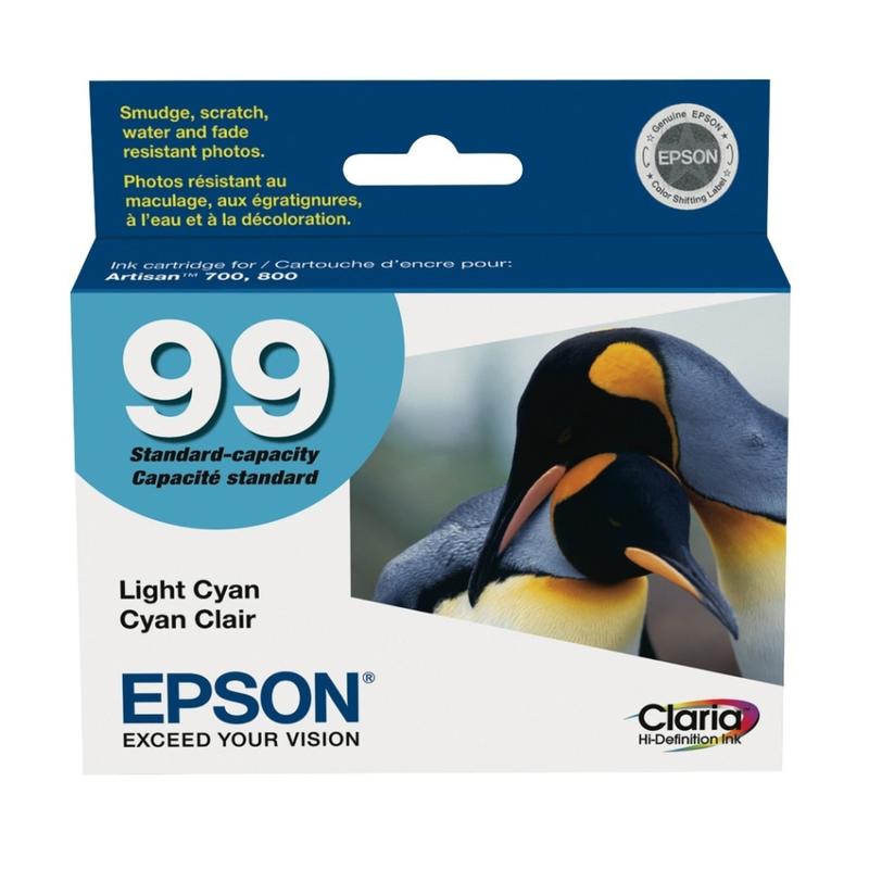 Epson 99 Claria Light Cyan Ink Cartridge, T099520-S (Min Order Qty 4) MPN:T099520-S