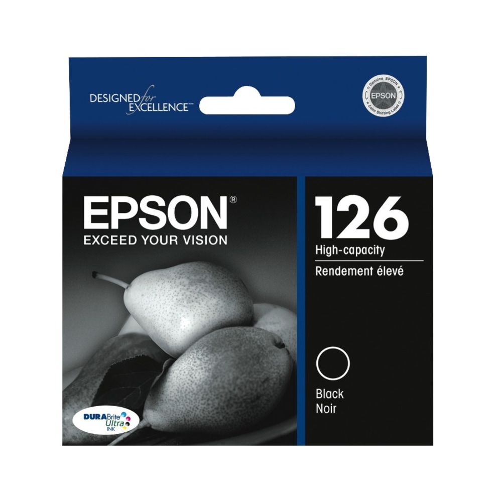 Epson 126 DuraBrite Ultra Black Ink Cartridge, T126120 (Min Order Qty 3) MPN:T126120-S