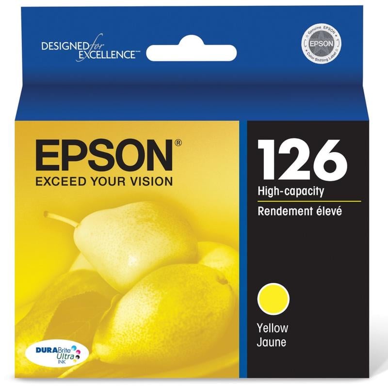 Epson 126 DuraBrite Yellow Ultra-High-Yield Ink Cartridge, T126420 (Min Order Qty 3) MPN:T126420-S