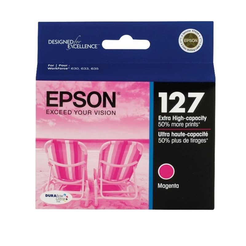 Epson 127 DuraBrite Ultra Magenta Ink Cartridge, T127320-S (Min Order Qty 3) MPN:T127320-S