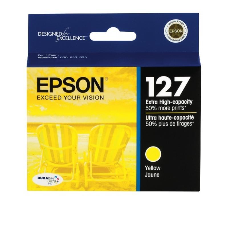 Epson 127 DuraBrite Ultra Yellow Ink Cartridge, T127420-S (Min Order Qty 3) MPN:T127420-S