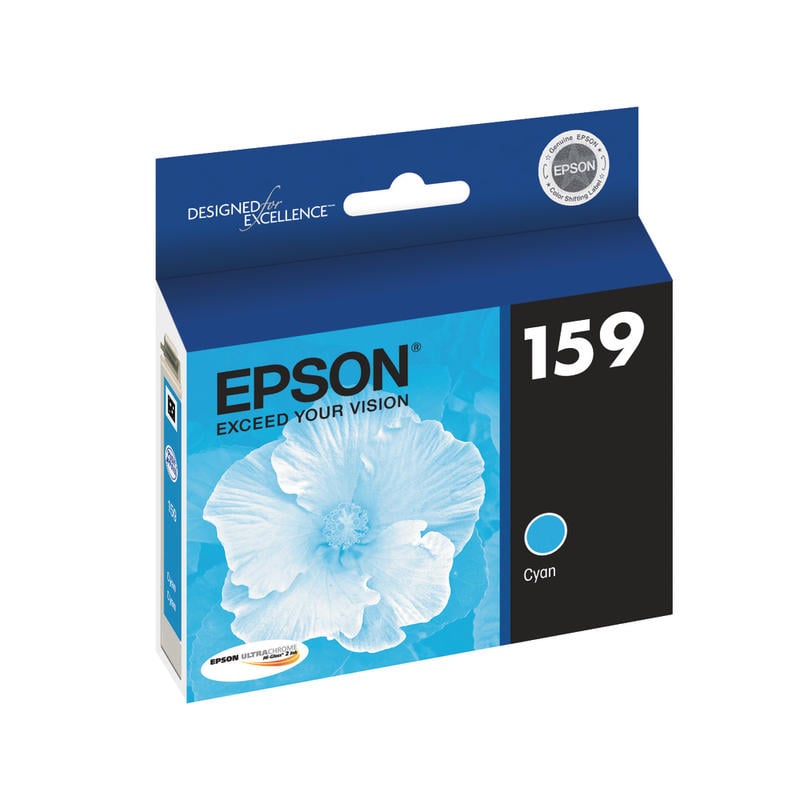 Epson 159 DuraBrite Cyan Ink Cartridge, T159220 (Min Order Qty 2) MPN:T159220