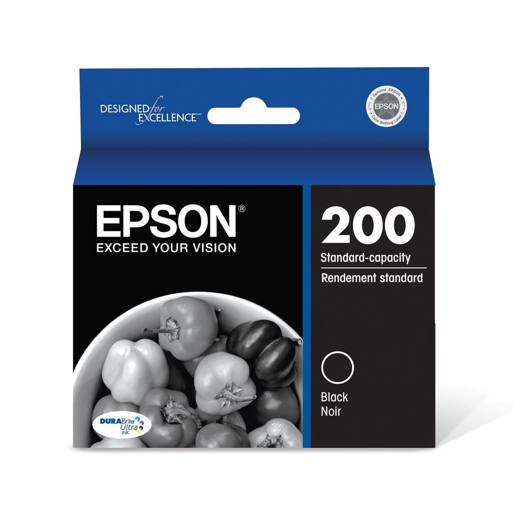 Epson 200 DuraBrite Ultra Black Ink Cartridge, T200120 (Min Order Qty 4) MPN:T200120-S