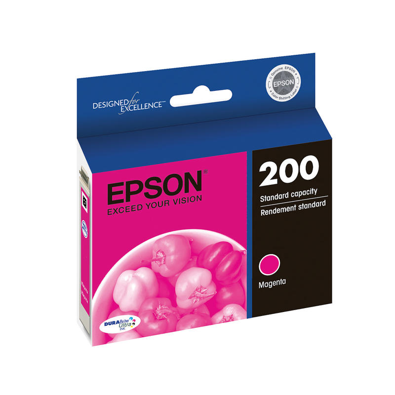 Epson 200 DuraBrite Ultra Magenta Ink Cartridge, T200320 (Min Order Qty 5) MPN:T200320-S