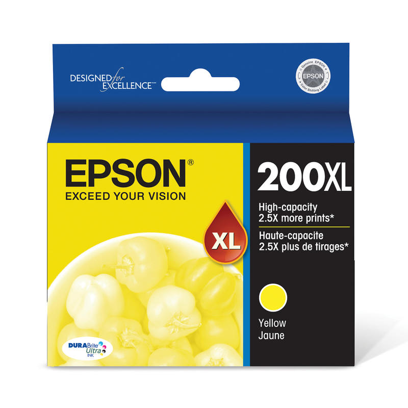 Epson 200XL DuraBrite Yellow Ultra-High-Yield Ink Cartridge, T200XL420-S (Min Order Qty 3) MPN:T200XL420-S