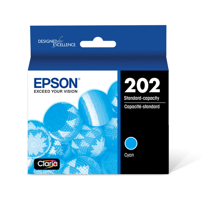 Epson 202 Claria Cyan Ink Cartridge, T202220-S (Min Order Qty 7) MPN:T202220-S