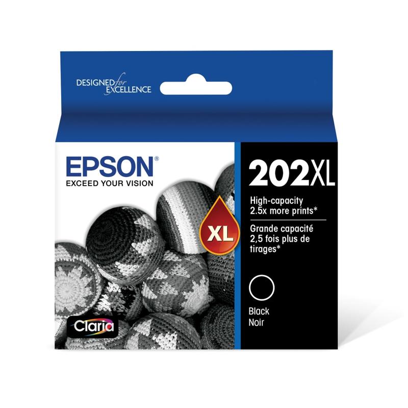 Epson 202XL Claria Black High-Yield Ink Cartridge, T202XL120-S (Min Order Qty 2) MPN:T202XL120-S