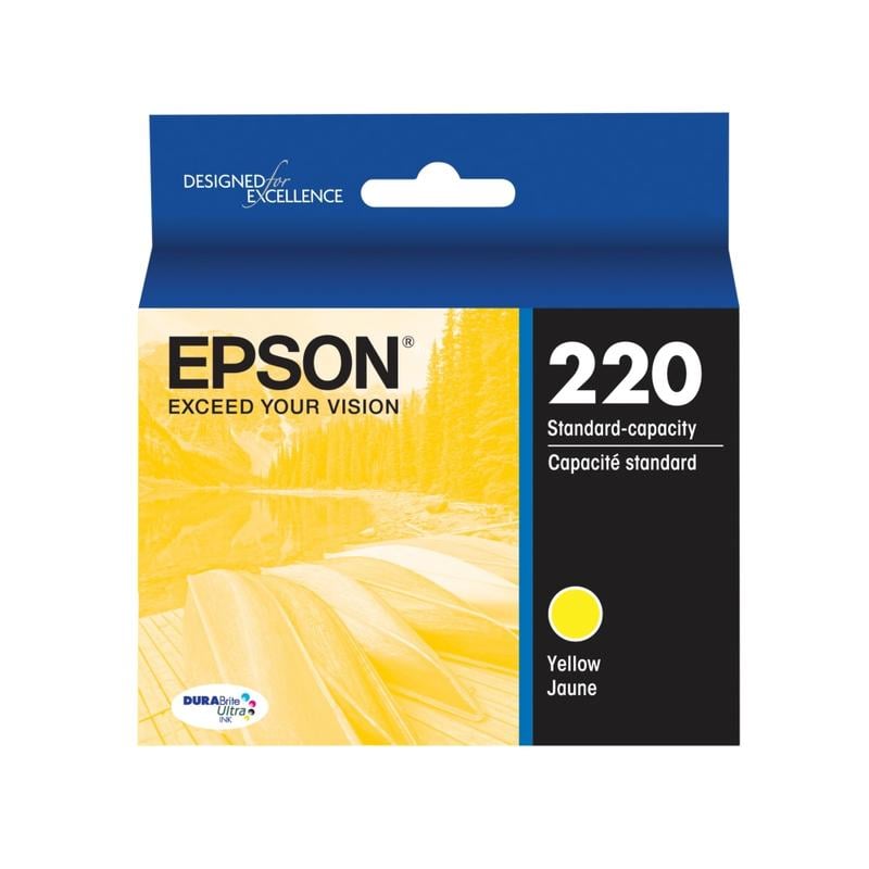 Epson 220 DuraBrite Ultra Yellow Ink Cartridge, T220420-S (Min Order Qty 6) MPN:T220420-S