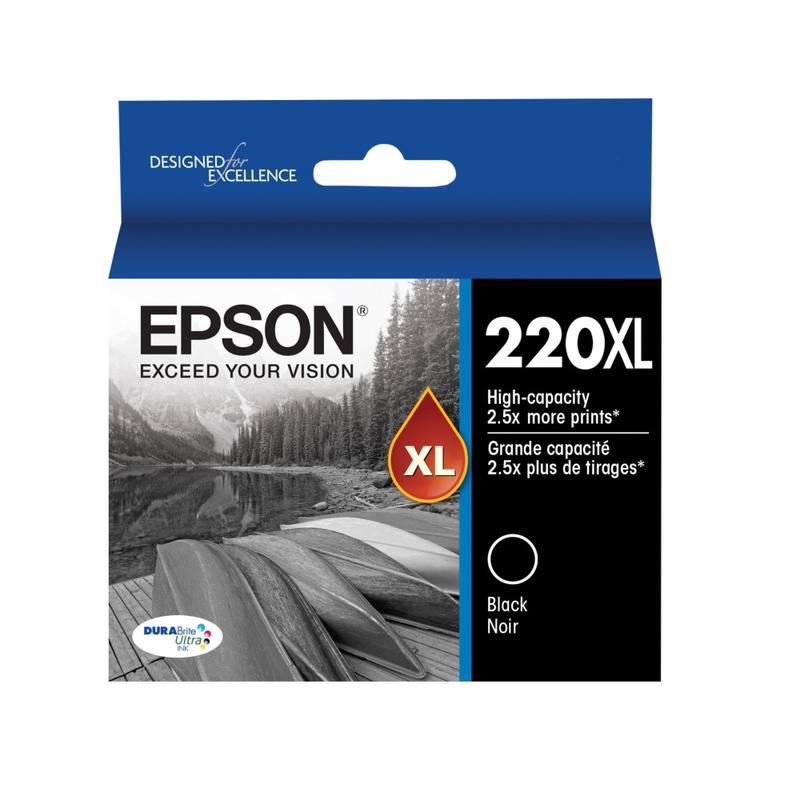 Epson 220XL DuraBrite Black High Yield Ink Cartridge, T220XL120-S (Min Order Qty 2) MPN:T220XL120-S