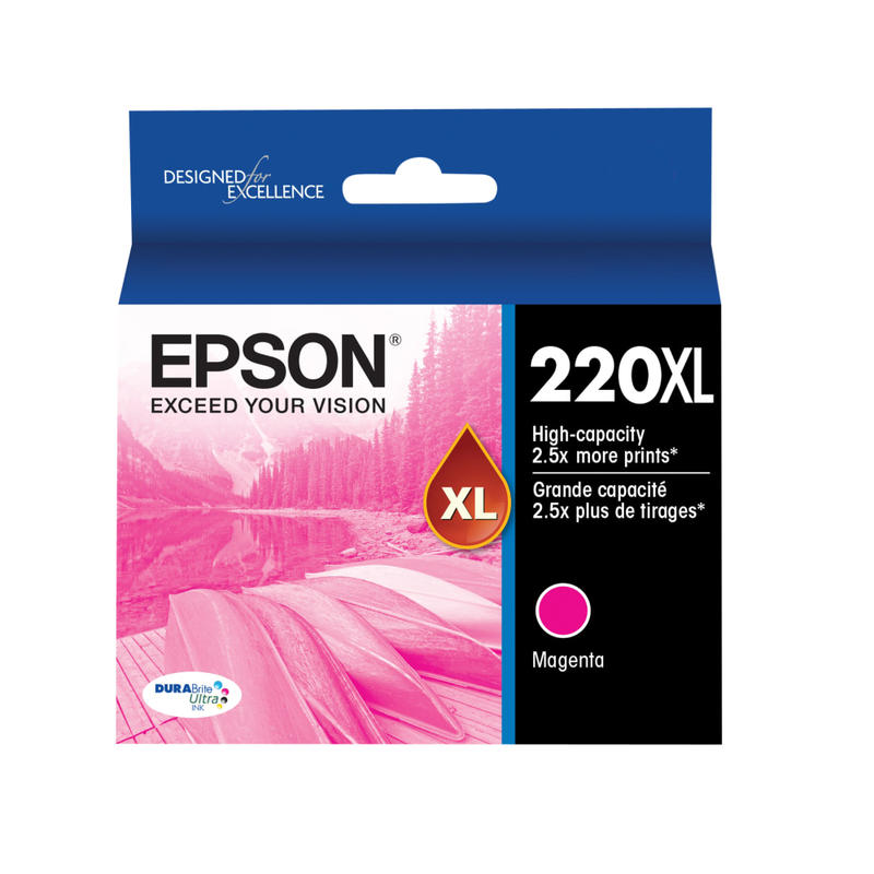 Epson 220XL DuraBrite Magenta High-Yield Ink Cartridge, T220XL320-S (Min Order Qty 3) MPN:T220XL320-S