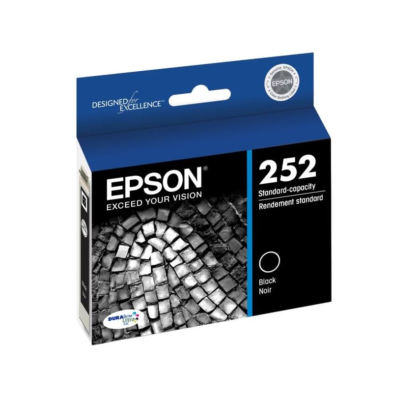 Epson 252 DuraBrite Ultra Black Ink Cartridge, T252120-S (Min Order Qty 3) MPN:T252120-S